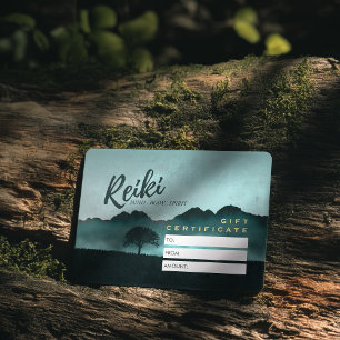 Reiki Master Yoga Instructor Gift Certificate Card Rabattkort