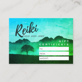 Reiki Master Yoga Instructor Gift Certificate Card Rabattkort