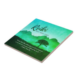 Reiki Master Yoga Mediation Instruktör citerar Kakelplatta