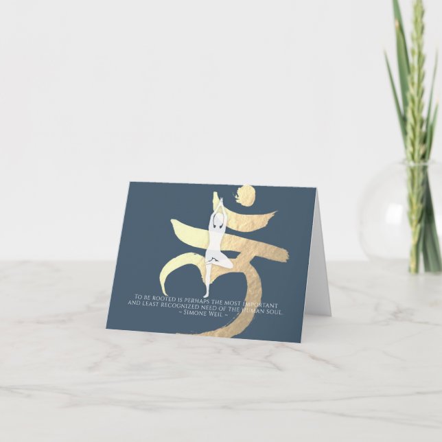 Reiki Master Yoga Mediation Quote Root Chakra Sign Kort (Framsida)
