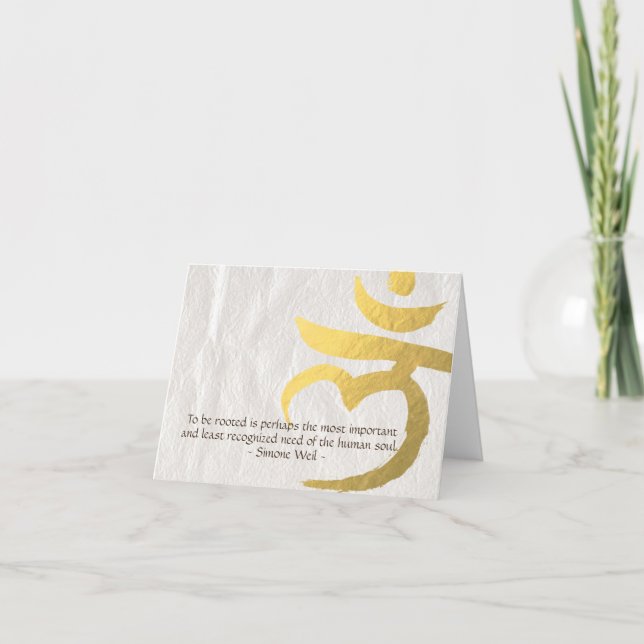 Reiki Master Yoga Mediation Quote Root Chakra Sign Kort (Framsida)