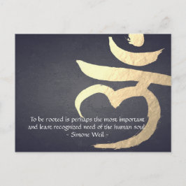 Reiki Master Yoga Mediation Quote Root Chakra Sign Vykort