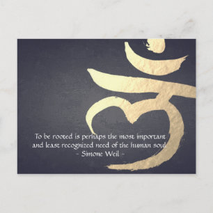 Reiki Master Yoga Mediation Quote Root Chakra Sign Vykort