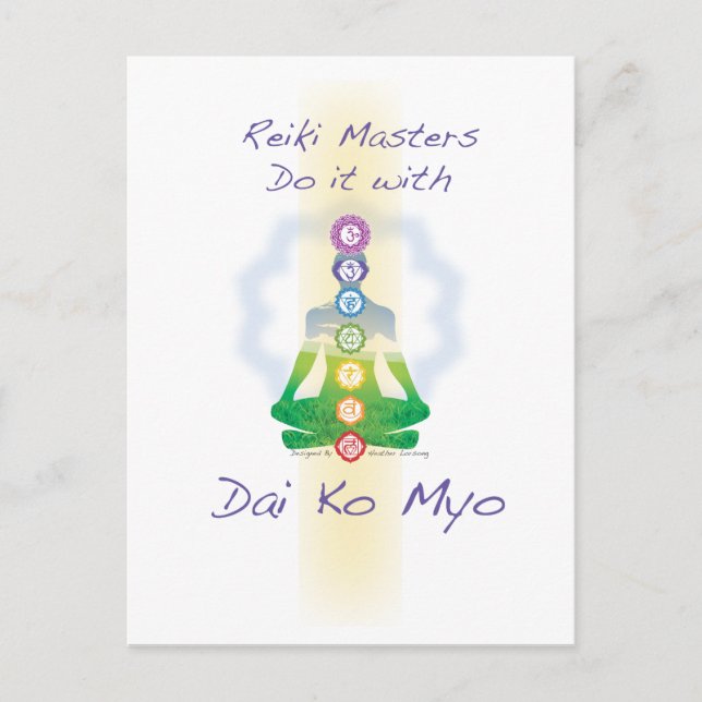 Reiki Masters gör det med Dai Ko Myo Vykort (Framsida)