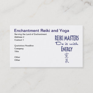 Reiki Masters gör det med energi Tidsbeställning Kort