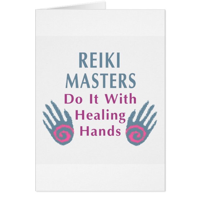 Reiki Masters gör det med Händer Hälsningskort (Framsidan)