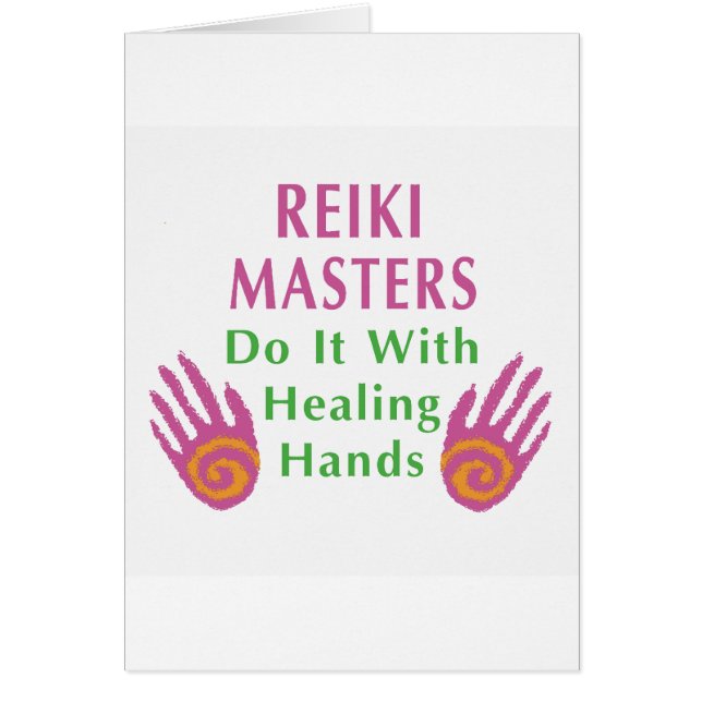 Reiki Masters gör det med Händer Hälsningskort (Framsidan)