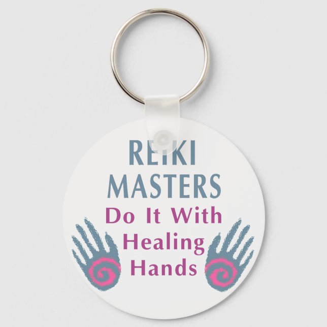 Reiki Masters gör det med Händer Nyckelring (Framsida)
