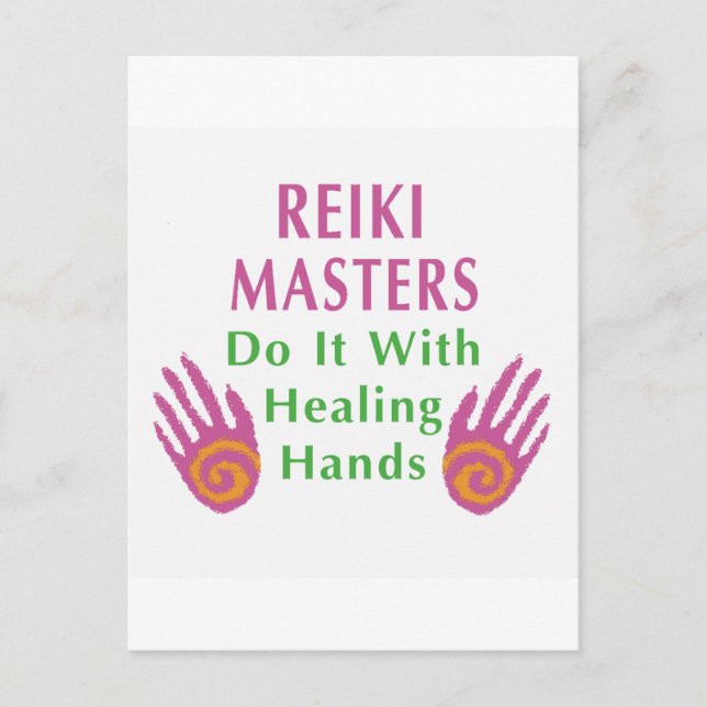 Reiki Masters gör det med Händer Vykort (Framsida)