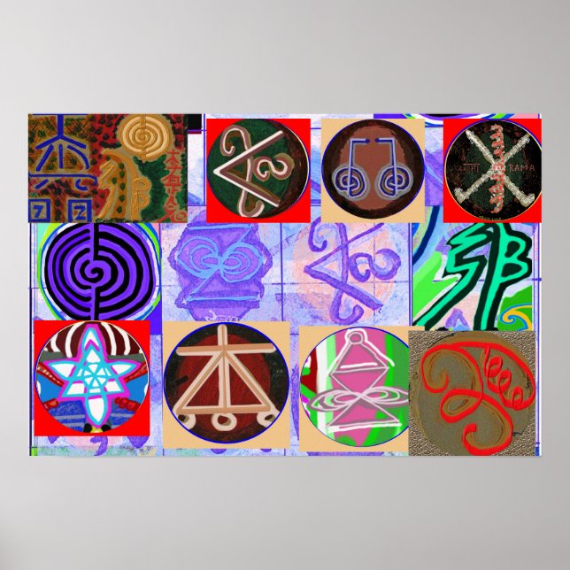 Reiki n Karuna Reiki Symbols Poster (Framsidan)