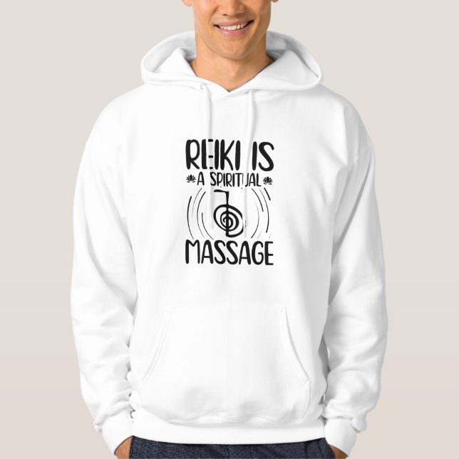 Reiki Ord | Yoga Healing Energy Chakras Gifts Hoodie (Framsida)
