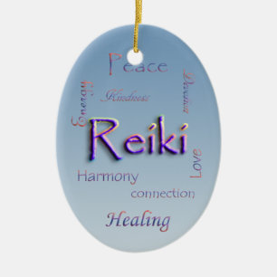 Reiki oval prydnad julgransprydnad keramik