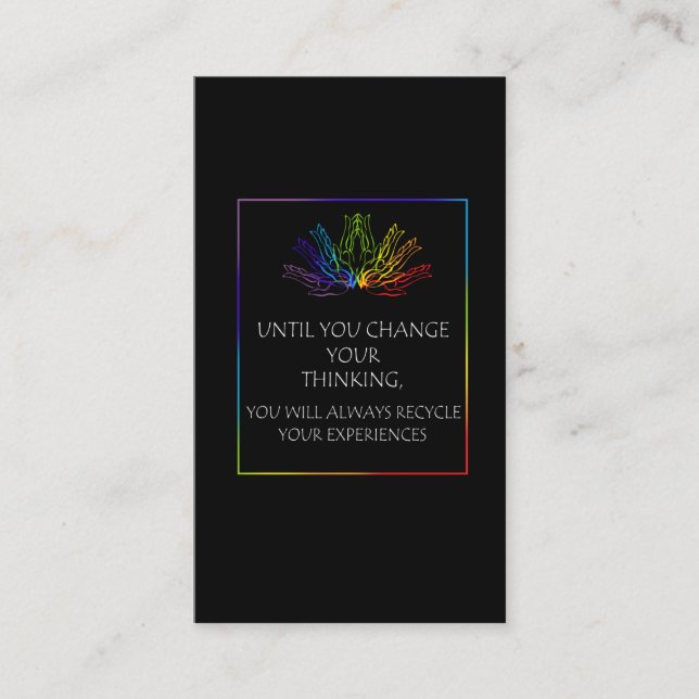 Reiki Practitioner Andlig Chakra Meditation Visitkort (Framsida)