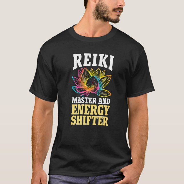 Reiki Practitioner Healer Reiki Master and Energy T Shirt (Framsida)