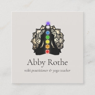 Reiki Practitioner & Meditation Teacher Fyrkantigt Visitkort