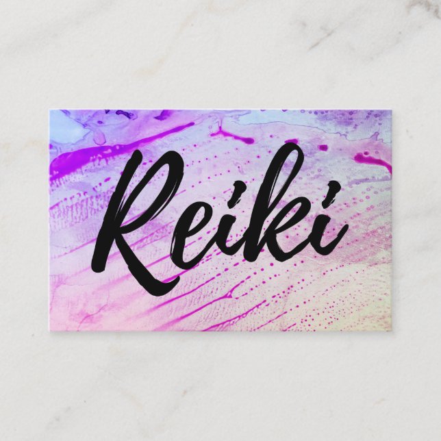 *~* Reiki Practitioner Reiki Master Energy Healer Visitkort (Framsida)