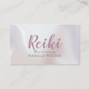Reiki Practitioner skript Irisdescent Pearl Visitkort
