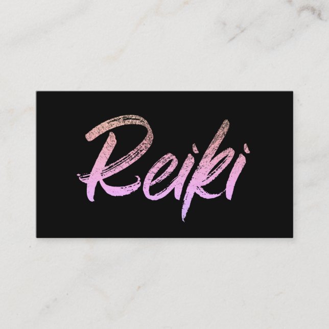 *~*Reiki praktiker eller ledar- energibotemedel Visitkort (Framsida)