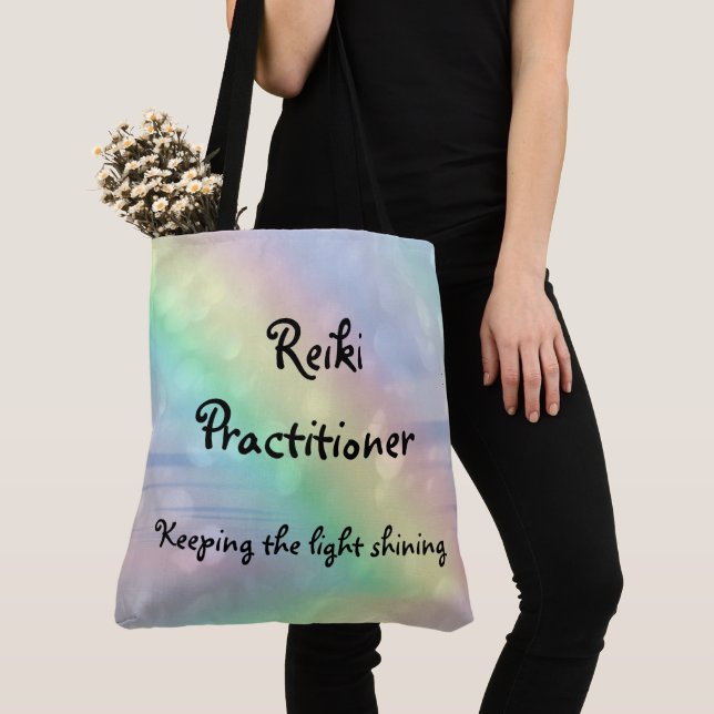 Reiki praktikerdesign tygkasse (Närbild)