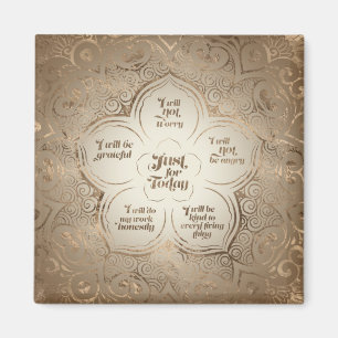 Reiki principer - guld- rent för Reiki Precepts Magnet