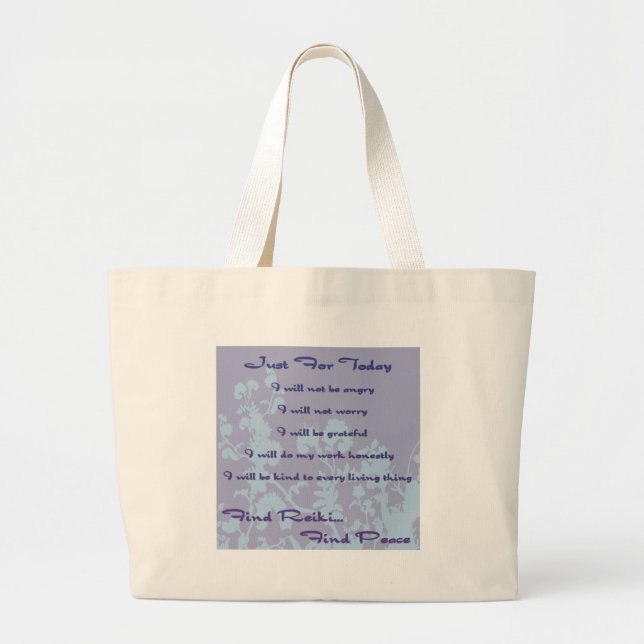 Reiki principer jumbo tygkasse (Framsidan)
