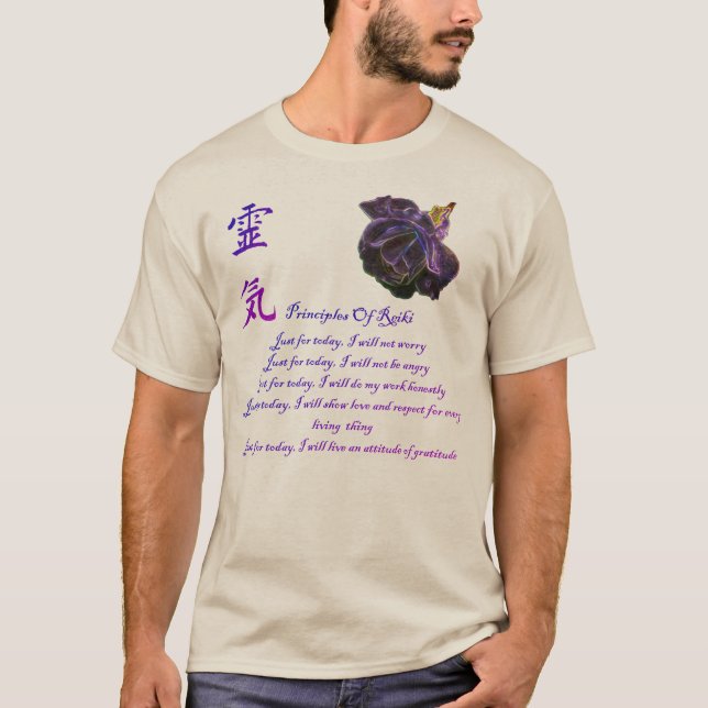 Reiki-principer just nu t shirt (Framsida)