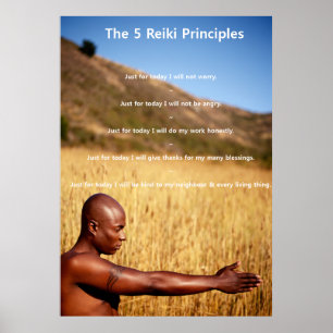 Reiki principer med manen poster