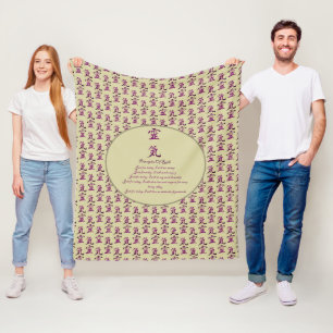 Reiki-principer och symbol för Lila Fleecefilt