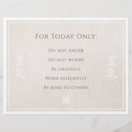 Reiki-principer, precepts