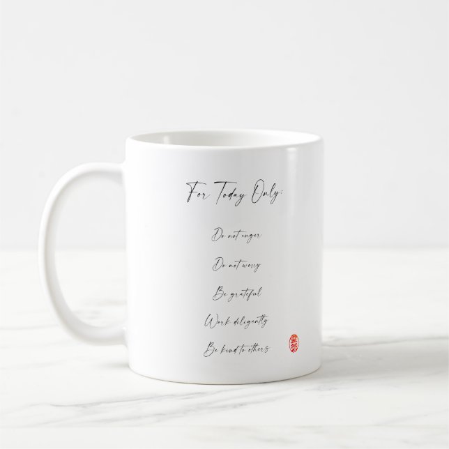 Reiki-principer, prejudikat kaffemugg (Vänster)