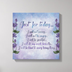 Reiki principer - Reiki Precepts Canvastryck