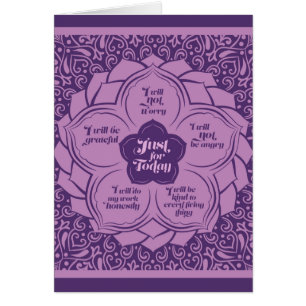 Reiki principer - Reiki Precepts i lotusblommar Hälsningskort