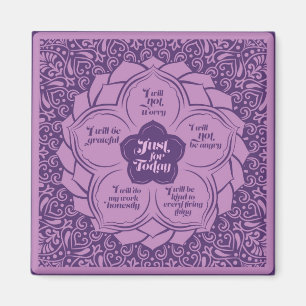 Reiki principer - Reiki Precepts i lotusblommar Magnet