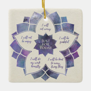 Reiki principer - Reiki Precepts Julgransprydnad Keramik