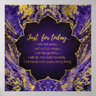 Reiki principer - Reiki Precepts Poster