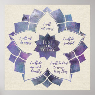 Reiki principer - Reiki Precepts Poster