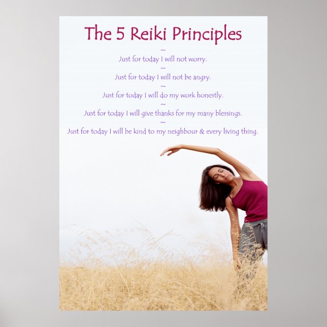 Reiki Principles med Yogini Poster (Framsidan)