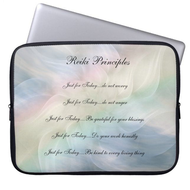Reiki Principles pastel design Laptop Fodral (Framsidan)