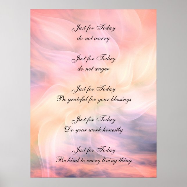Reiki Principles Poster (Framsidan)