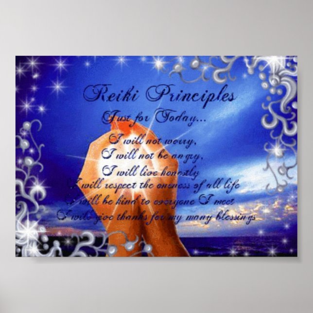 Reiki Principles Poster (Framsidan)