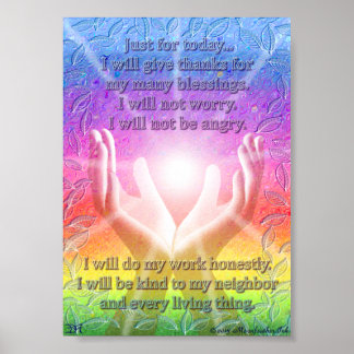 Reiki Principles Poster