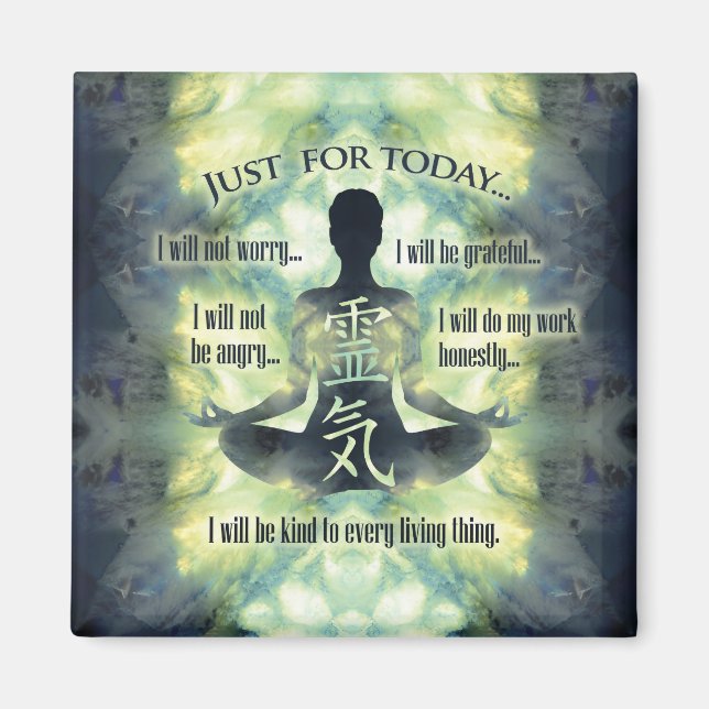 Reiki Principles - Reiki Preepts Magnet (Framsidan)