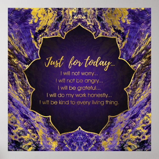Reiki Principles - Reiki Preepts Poster (Framsidan)