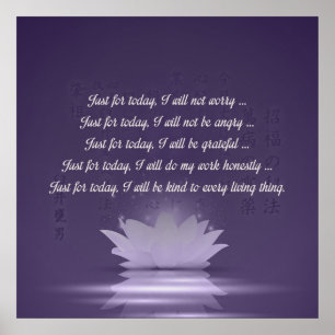 Reiki Principles - Reiki Preepts Poster