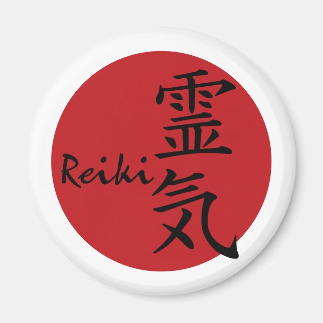 Reiki - röd magnet (Framsidan)