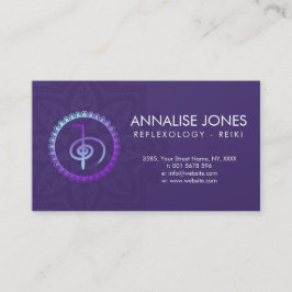 Reiki som läker det Choku Rei symbolet på Mandala Visitkort