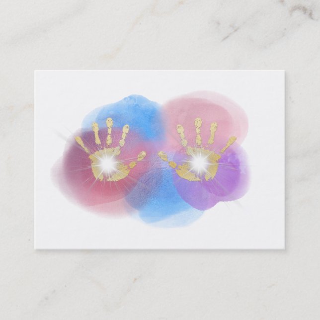 *~* Reiki som läker händer som utstrålar Visitkort (Framsida)