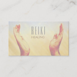 Reiki som läker visitkortar för händerbönYoga Visitkort