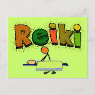 Reiki Stick figurer Design Gifts Vykort
