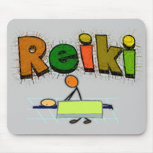 Reiki stick figurer designgåvor musmatta (Framsidan)